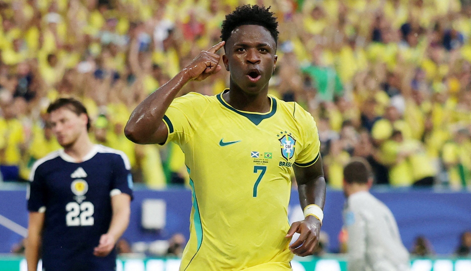 Brazil beats Scotland in international soccer match with strong team performance