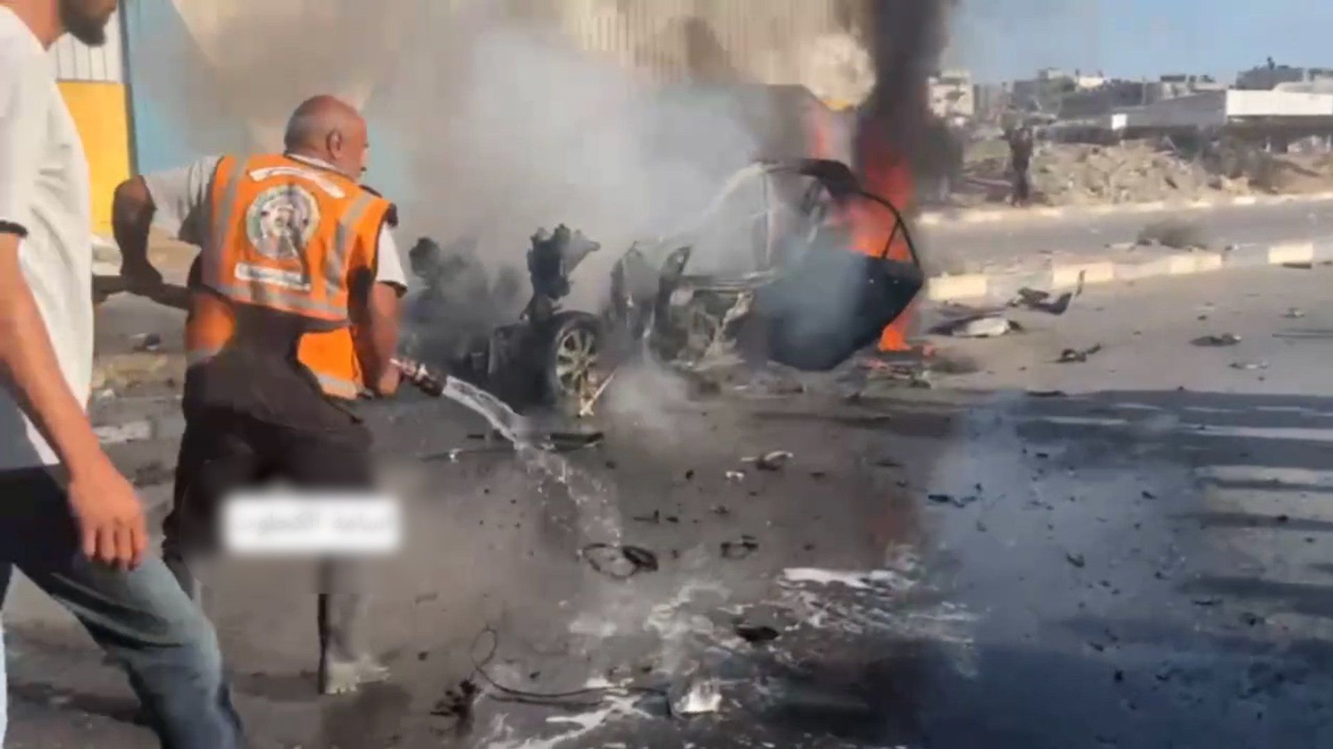 Israeli Strike Hits Vehicle in Gaza, Man Survives Double Tap Incident