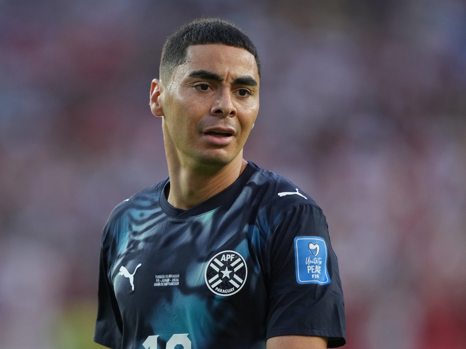 Paraguays Almiron Sent Off for Covering Mouth During World Cup Match