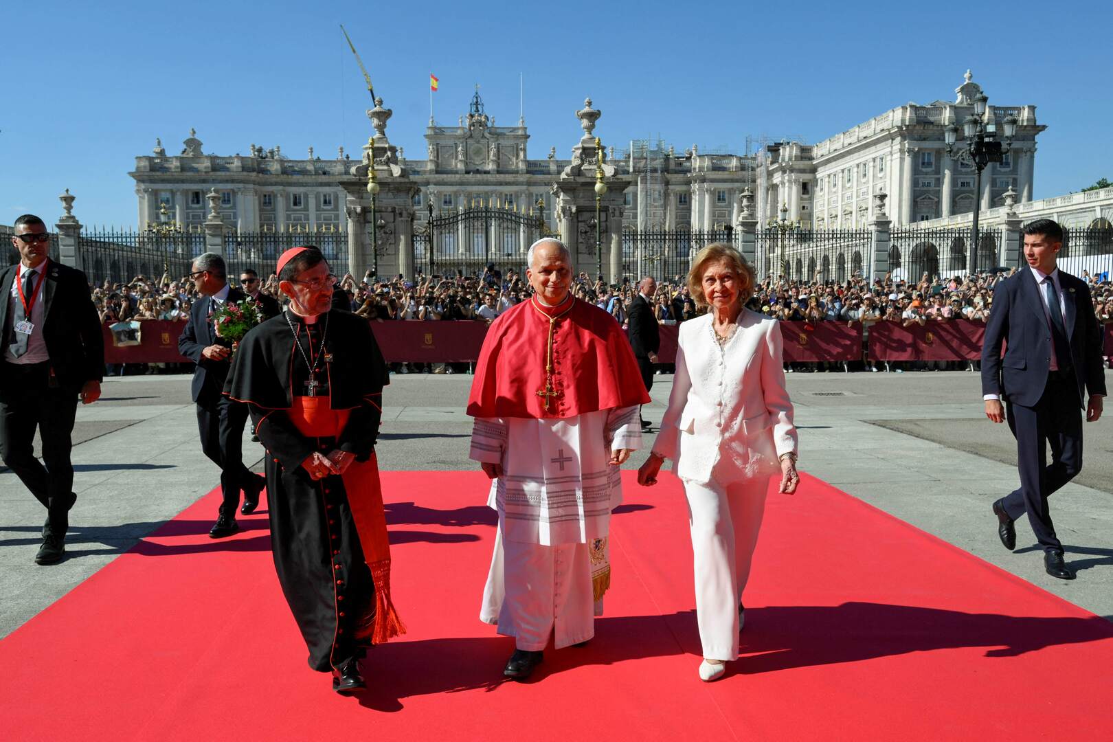 Pope Leo Visits Almudena Cathedral in Madrid, Spain