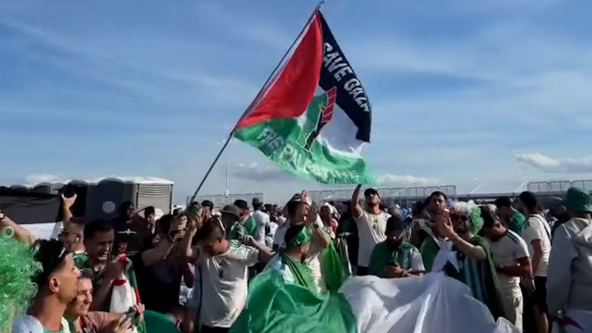Pro-Palestine solidarity visible at 2026 World Cup events