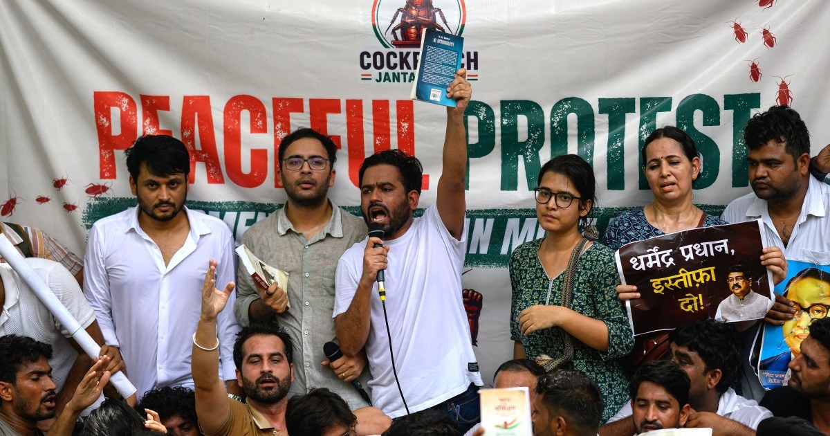 Youth Protests in New Delhi Draw Support from Cockroach Janta Party
